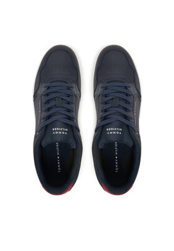 TOMMY HILFIGER - Tommy Hilfiger Sneakersy Basket Core Lite Lth Mix FM0FM05518 Granatowy. Kolor: niebieski. Materiał: skóra
