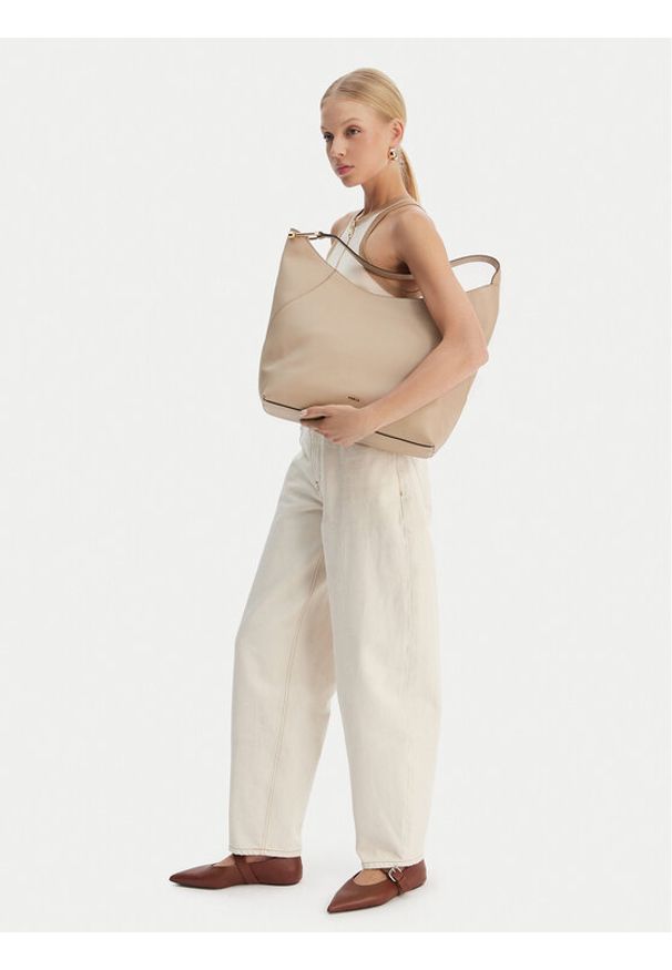 Furla Torebka Lara L WB01876 HSF000 BG 4488S 1007 Beżowy. Kolor: beżowy. Materiał: skórzane
