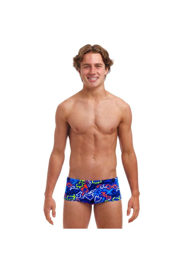 FUNKITA - Kąpielówki spodenki bokserki szybkoschnące chłopięce Funky Trunks Broken Heart. Kolor: czerwony, niebieski, wielokolorowy