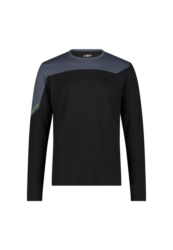 Koszulka męska techniczna CMP 34N1747. Okazja: na co dzień. Kolor: czarny. Długość rękawa: długi rękaw. Styl: casual, sportowy