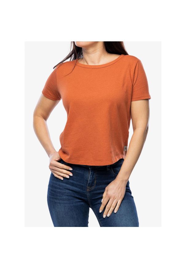 ROYAL ROBBINS - Koszulka damska Royal Robbins Basecamp Boxy Tee. Kolor: czerwony