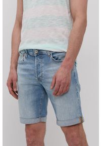 Jack & Jones - Szorty jeansowe. Okazja: na co dzień. Kolor: niebieski. Materiał: jeans. Styl: casual #1