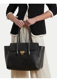 Lauren Ralph Lauren - LAUREN RALPH LAUREN Torebka 431966862001 Czarny. Kolor: czarny. Materiał: skórzane #6