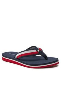 TOMMY HILFIGER - Tommy Hilfiger Japonki Corporate Beach Sandal FW0FW07986 Kolorowy. Materiał: materiał. Wzór: kolorowy