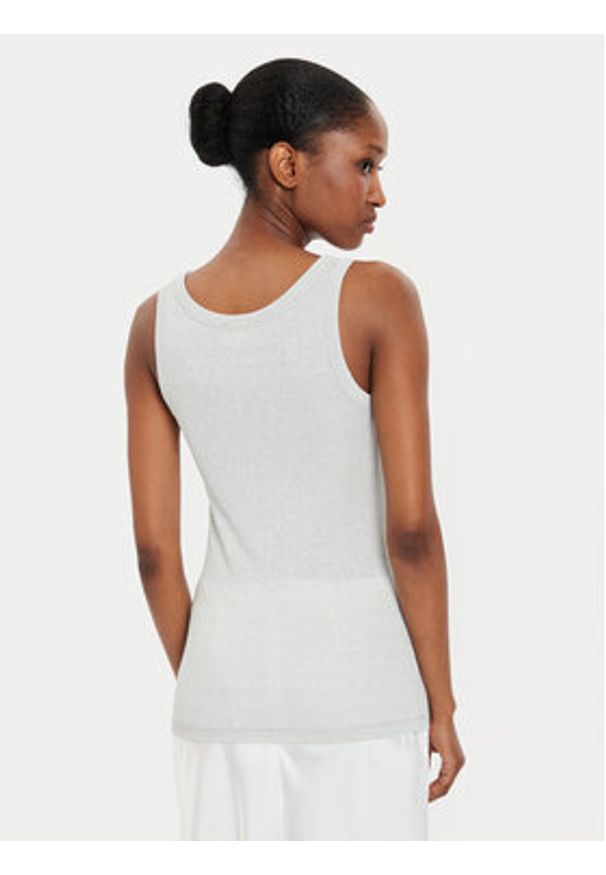 ViCOLO Top UB0009 Srebrny Regular Fit. Kolor: srebrny. Materiał: wiskoza