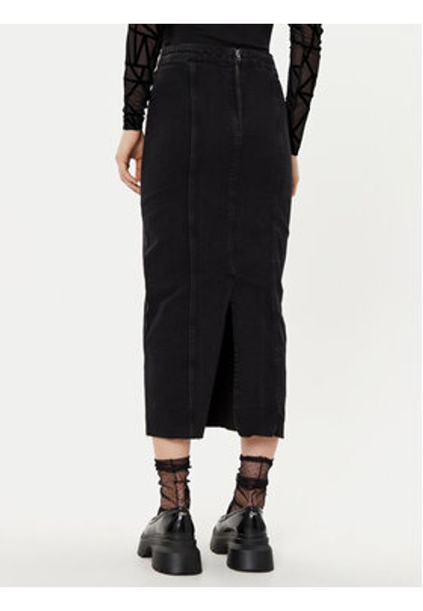 Vero Moda Spódnica jeansowa Medusa 10321775 Czarny Regular Fit. Kolor: czarny. Materiał: bawełna