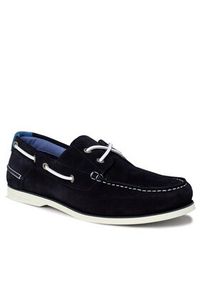 TOMMY HILFIGER - Tommy Hilfiger Półbuty Th Boat Shoe Core Suede FM0FM04505 Granatowy. Kolor: niebieski #5