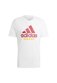 Adidas - Koszulka AS Roma DNA Graphic. Kolor: biały. Materiał: dzianina