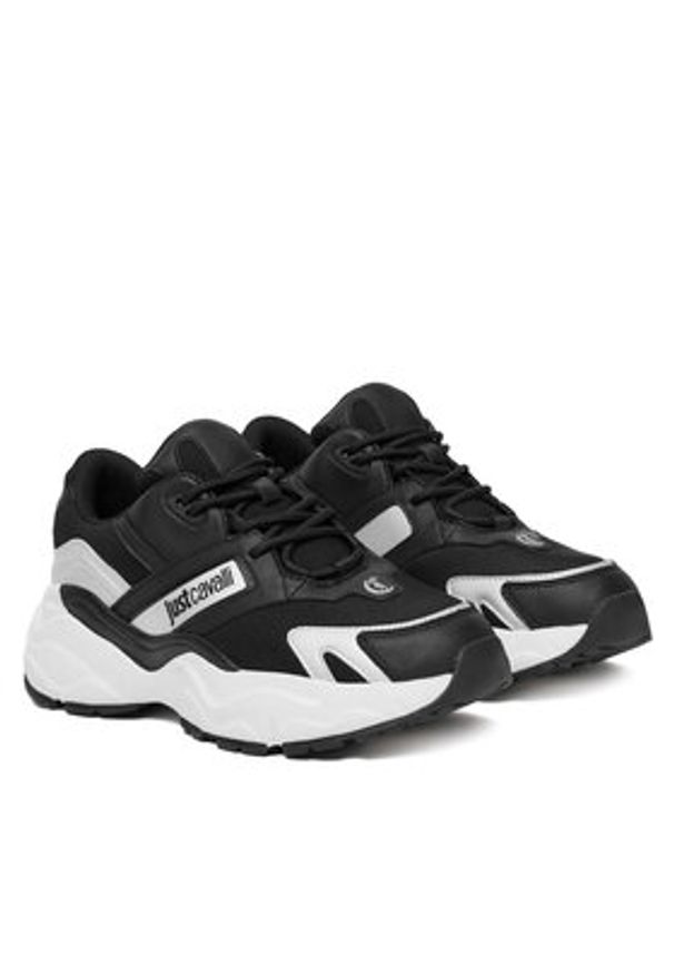 Just Cavalli Sneakersy 79RA3SL2 ZSD67 LS1 Czarny. Kolor: czarny. Materiał: skóra