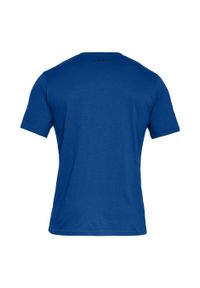 Under Armour - Męska Koszulka Sportstyle Boxed Logo T-shirt. Kolor: niebieski. Sport: turystyka piesza