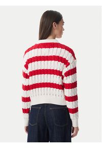Tommy Jeans Sweter DW0DW22926 Czerwony Loose Fit. Kolor: czerwony. Materiał: bawełna #3