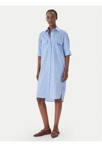 JOOP! Sukienka koszulowa Daliya 30101593 Niebieski Regular Fit. Kolor: niebieski. Materiał: bawełna. Typ sukienki: koszulowe #1