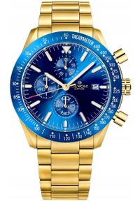 Zegarek Giewont Zegarek Męski Chronograph Sapphire Złoto Niebieski GW8720-B6. Kolor: złoty, niebieski, wielokolorowy #1