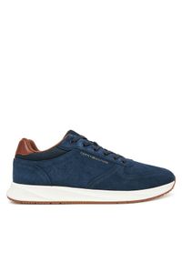 TOMMY HILFIGER - Tommy Hilfiger Sneakersy Premium Suede Hybrid FM0FM05690 Granatowy. Kolor: niebieski. Materiał: zamsz, skóra