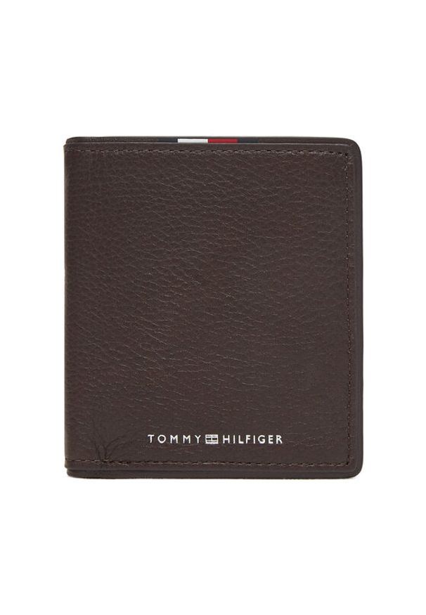 TOMMY HILFIGER - Tommy Hilfiger Duży Portfel Męski Th Corp Trifold AM0AM13742 Brązowy. Kolor: brązowy. Materiał: skóra