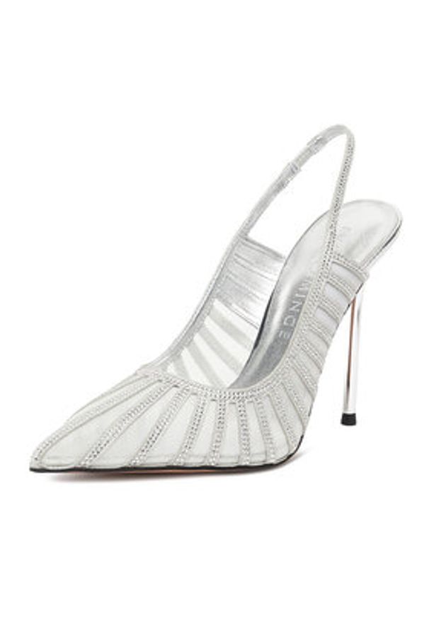 Eva Minge Szpilki EO-AVA-E373-70H-C183Y1 Srebrny. Kolor: srebrny. Materiał: syntetyk, materiał. Obcas: na szpilce