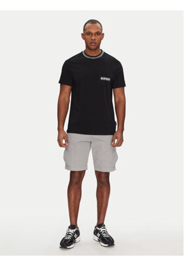 Napapijri T-Shirt S-Murlo NP0A4IEJ9411 Czarny Regular Fit. Kolor: czarny. Materiał: bawełna