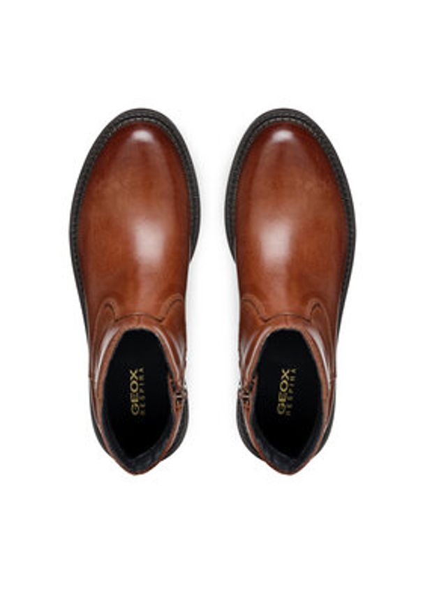 Geox Botki D Serilda D46WYB 00043 C6002 Brązowy. Kolor: brązowy. Materiał: skóra