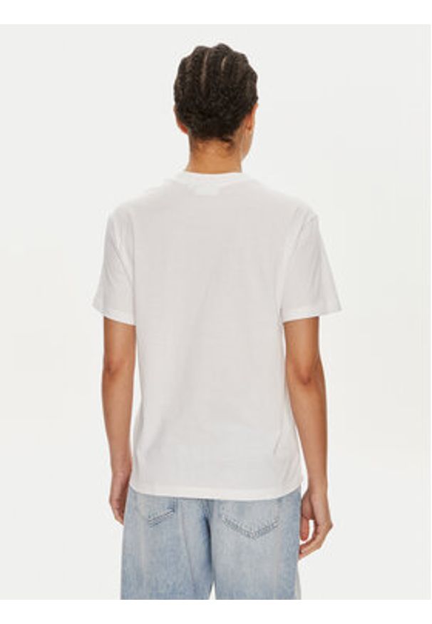 Calvin Klein T-Shirt B&W Flower K20K207579 Biały Regular Fit. Kolor: biały. Materiał: bawełna