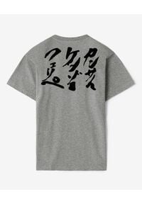 KENZO - Szary t-shirt z tygrysami Kenzo x Kansai Yamamoto. Kolor: szary. Materiał: bawełna. Wzór: aplikacja, nadruk. Styl: klasyczny #7