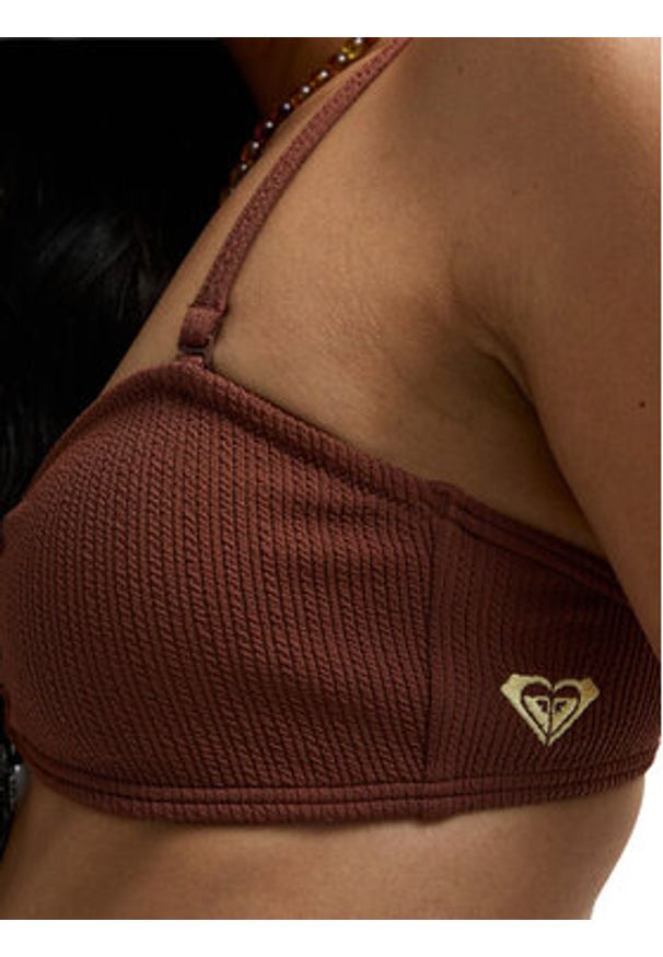 Roxy Góra od bikini Roxy Sunshine ERJX305637 Brązowy. Kolor: brązowy. Materiał: syntetyk