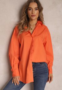 Renee - Pomarańczowa Koszula Bawełniana Aquida. Kolor: pomarańczowy. Materiał: bawełna. Długość rękawa: długi rękaw. Długość: długie #1