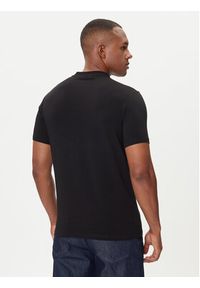 Karl Lagerfeld - KARL LAGERFELD T-Shirt 755051 554235 Czarny Regular Fit. Typ kołnierza: dekolt w karo. Kolor: czarny. Materiał: bawełna
