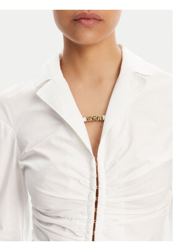 Versace Jeans Couture Koszula 78HAL203 Biały Slim Fit. Kolor: biały. Materiał: bawełna