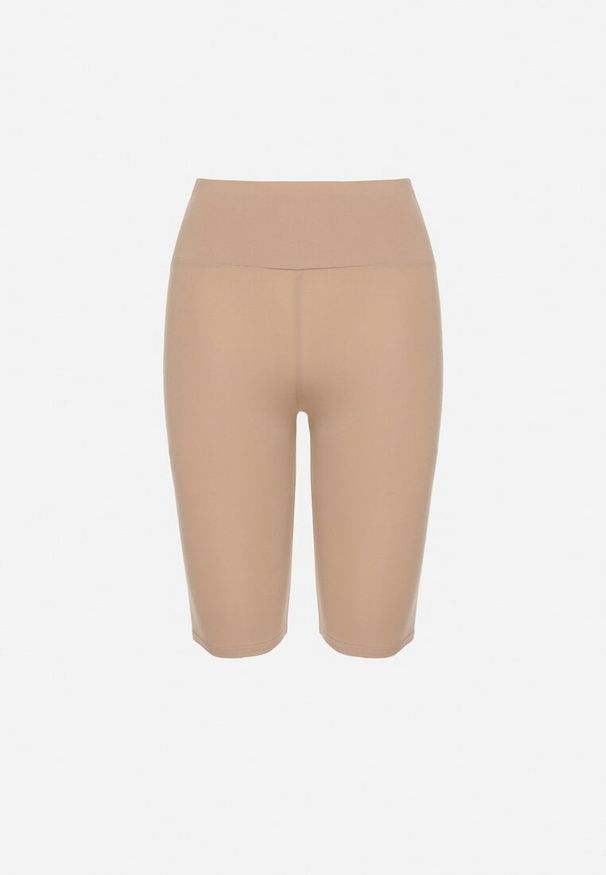 Born2be - Beżowe Casualowe Szorty Typu Kolarki Lidessa. Okazja: na co dzień. Kolor: beżowy. Materiał: materiał. Sezon: lato. Styl: casual