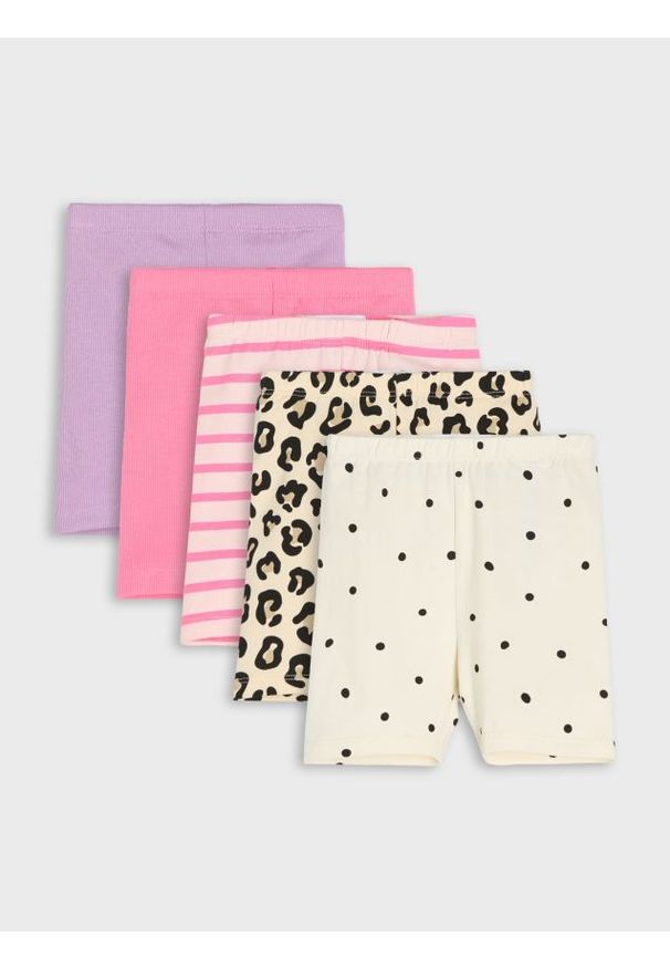 Sinsay - Bawełniane szorty 5 pack - kremowy. Kolor: kremowy. Materiał: bawełna