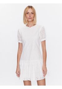 Silvian Heach Sukienka codzienna GPP23306VE Biały Regular Fit. Okazja: na co dzień. Kolor: biały. Materiał: bawełna. Typ sukienki: proste. Styl: casual #1
