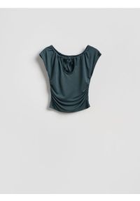 Reserved - Bluzka z modalem - szary. Kolor: szary. Materiał: dzianina