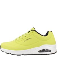 skechers - Tenisówki Skechers Model Uno - Stand On Air Kolor żółty. Kolor: żółty. Materiał: skóra. Wzór: gładki