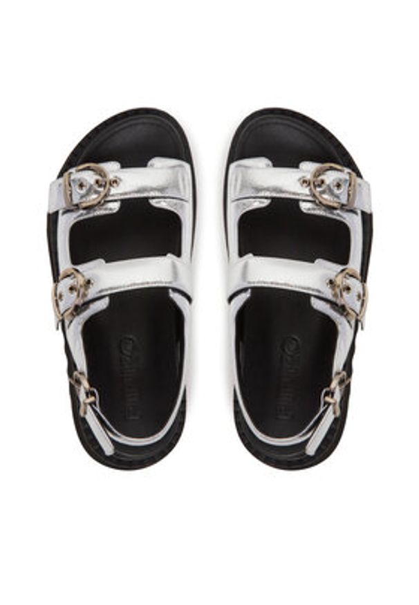 Pinko - PINKO Sandały Kate 03 SD0293 P049 Srebrny. Kolor: srebrny. Materiał: skóra