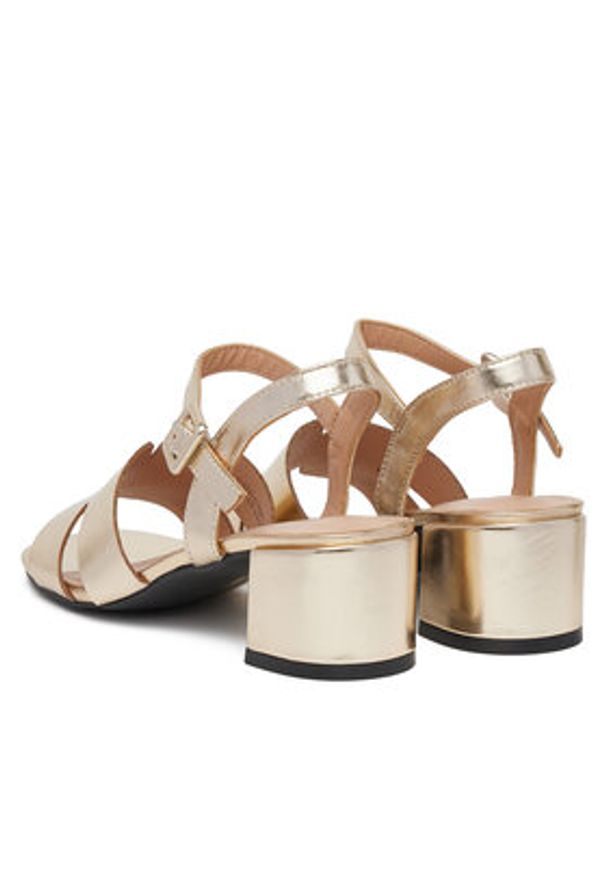 Clara Barson Sandały WS24055-02 Złoty. Kolor: złoty. Materiał: skóra