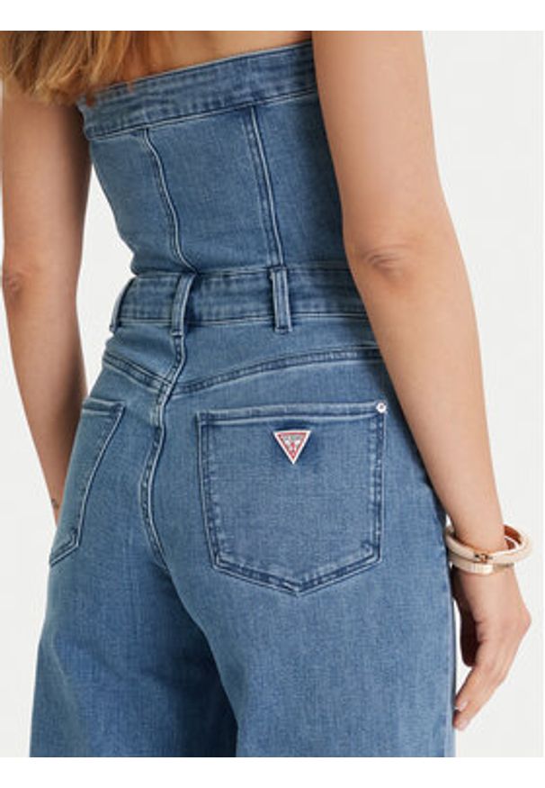 Guess Kombinezon W5BD1F D4LU0 Niebieski Regular Fit. Kolor: niebieski. Materiał: bawełna