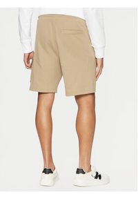 Calvin Klein Jeans Szorty sportowe J30J327284 Beżowy Regular Fit. Kolor: beżowy. Materiał: bawełna. Styl: sportowy #5