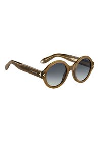 Givenchy - GIVENCHY - Okulary. Kolor: brązowy. Materiał: materiał, nylon. Wzór: gradientowy, aplikacja