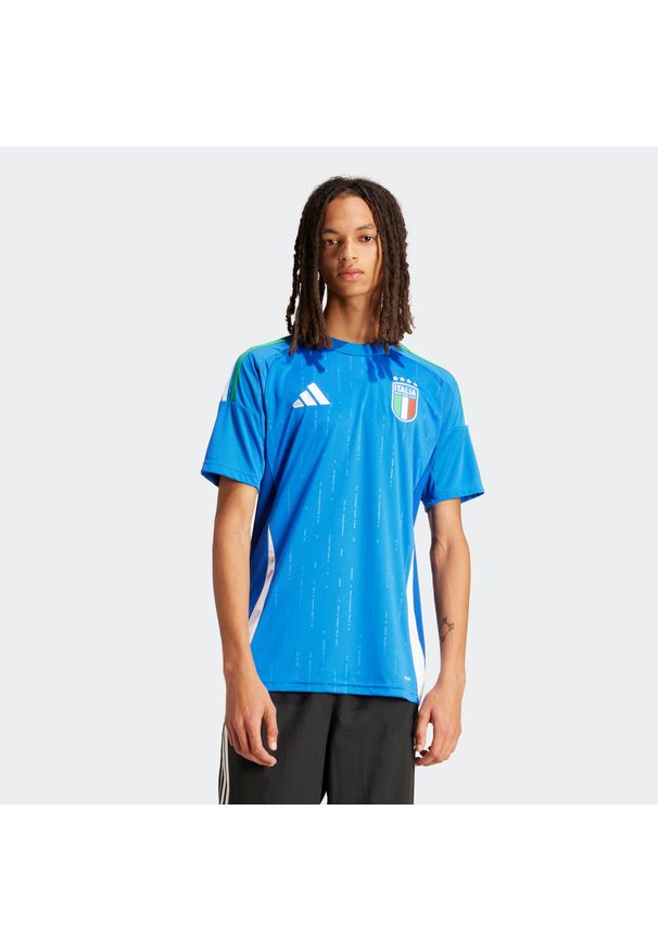 Adidas - Koszulka piłkarska ADIDAS Włochy EURO 2024 domowa. Kolor: niebieski. Sport: piłka nożna
