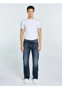 Big-Star - Jeansy męskie proste granatowe Colt 506. Okazja: na co dzień. Stan: podwyższony. Kolor: niebieski. Styl: casual, klasyczny #5