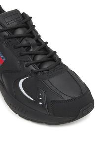 Tommy Jeans Sneakersy Tjm Runner Leather EM0EM01621 Czarny. Kolor: czarny. Materiał: skóra