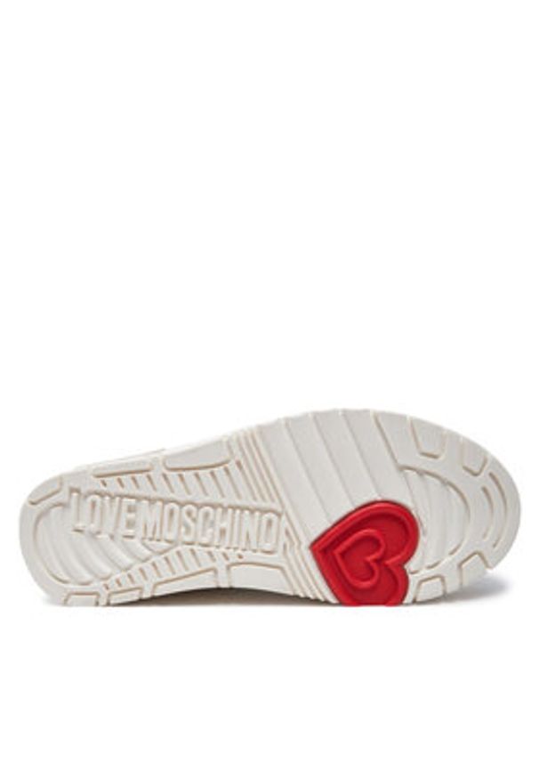Love Moschino - LOVE MOSCHINO Sneakersy JA15366G0LIAR10A Biały. Kolor: biały. Materiał: skóra