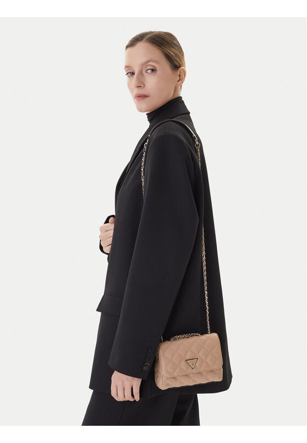 Guess Torebka Giully II Mini HWQG96 73740 Beżowy. Kolor: beżowy. Materiał: skórzane