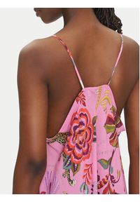 LOLA CASADEMUNT Sukienka letnia LS2516030 Różowy Relaxed Fit. Kolor: różowy. Materiał: wiskoza. Sezon: lato #5