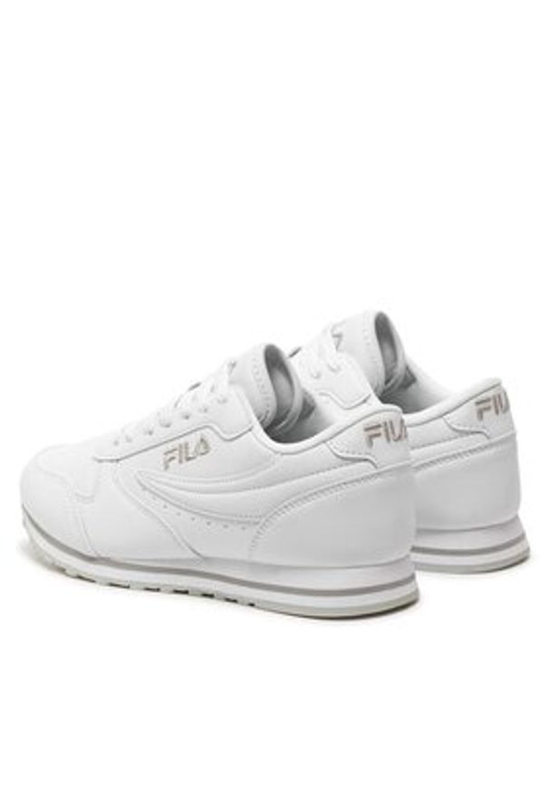 Fila Sneakersy Orbit Teens FFT0014 Biały. Kolor: biały. Materiał: skóra