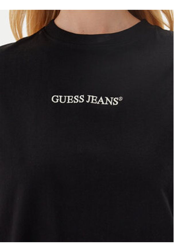 Guess Jeans T-Shirt W5RI4 2K8HM0 Czarny Regular Fit. Kolor: czarny. Materiał: bawełna