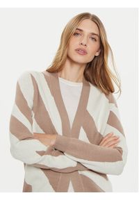 Vero Moda Kardigan Nancy 10310777 Beżowy Loose Fit. Kolor: beżowy. Materiał: syntetyk, wiskoza #3