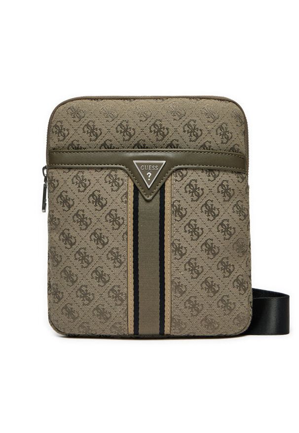 Guess Saszetka HMMIST P5123 Khaki. Kolor: brązowy. Materiał: skóra