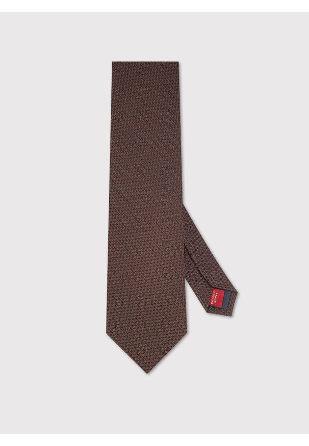 Pako Lorente - PAKO LORENTE - Jedwabny brązowy krawat. Kolor: brązowy. Materiał: jedwab