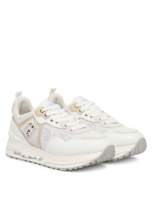 Liu Jo Sneakersy Maxi Wonder 01 BA6009 PX077 Biały. Kolor: biały. Materiał: skóra